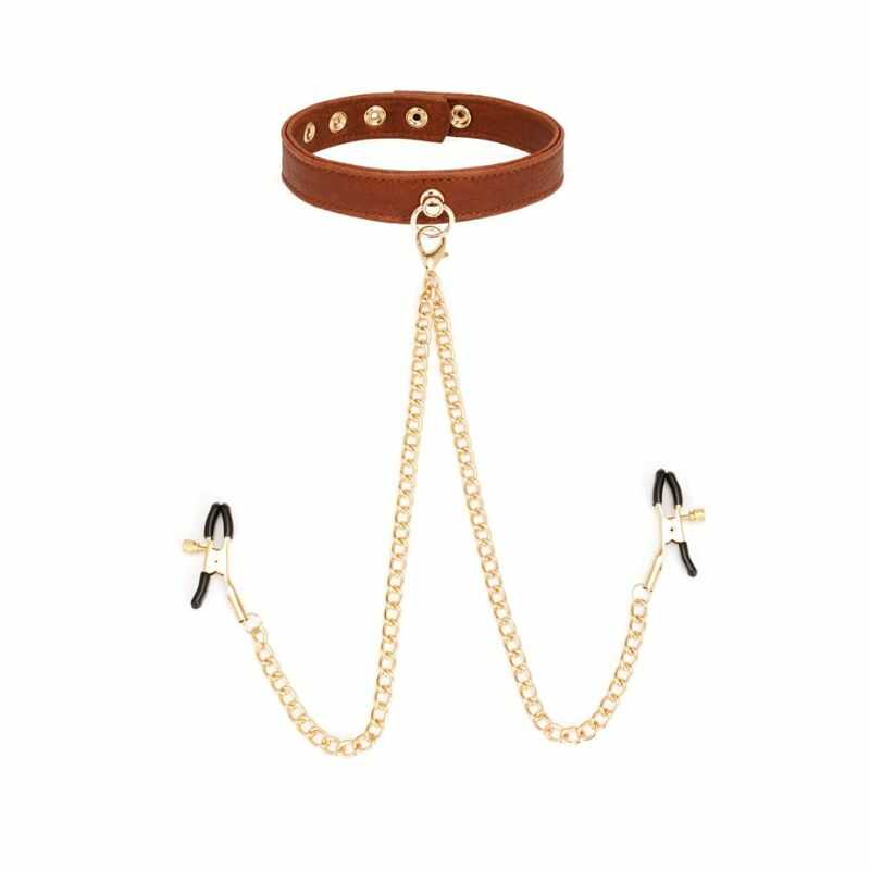 Vintage Nippelklemmen Halsband BDSM