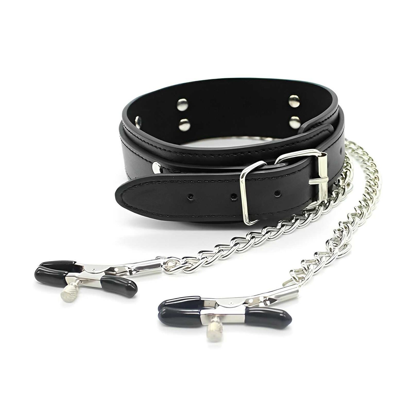 Nippelklemmen Mit Halsband BDSM – Produktbild
