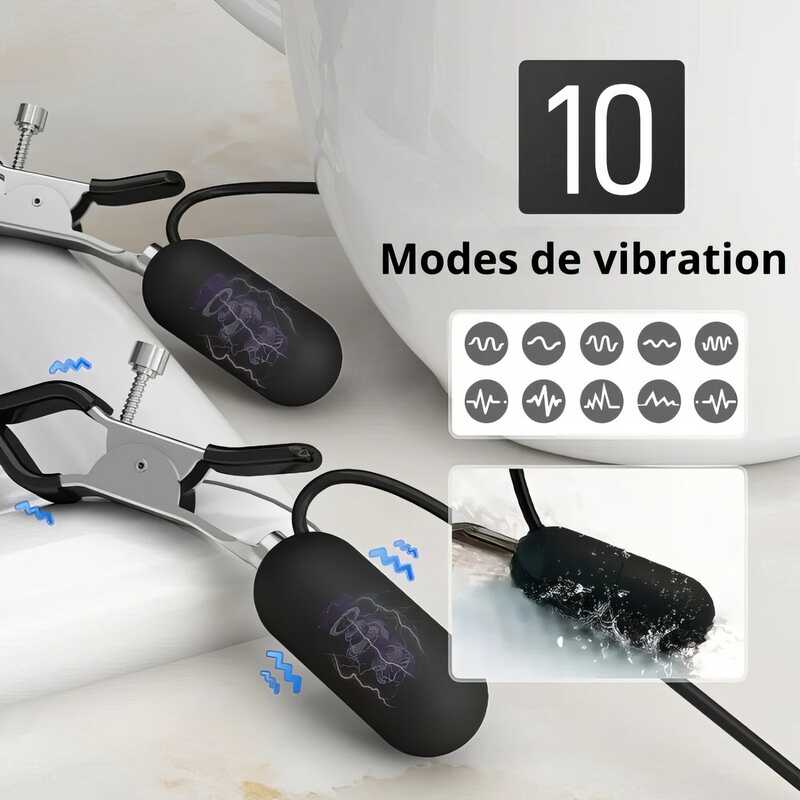 3in1 Vibrierende Nippelklemmen
