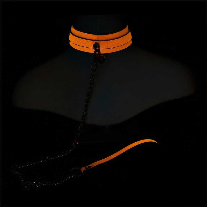 Phosphoreszierendes Leinen halsband BDSM