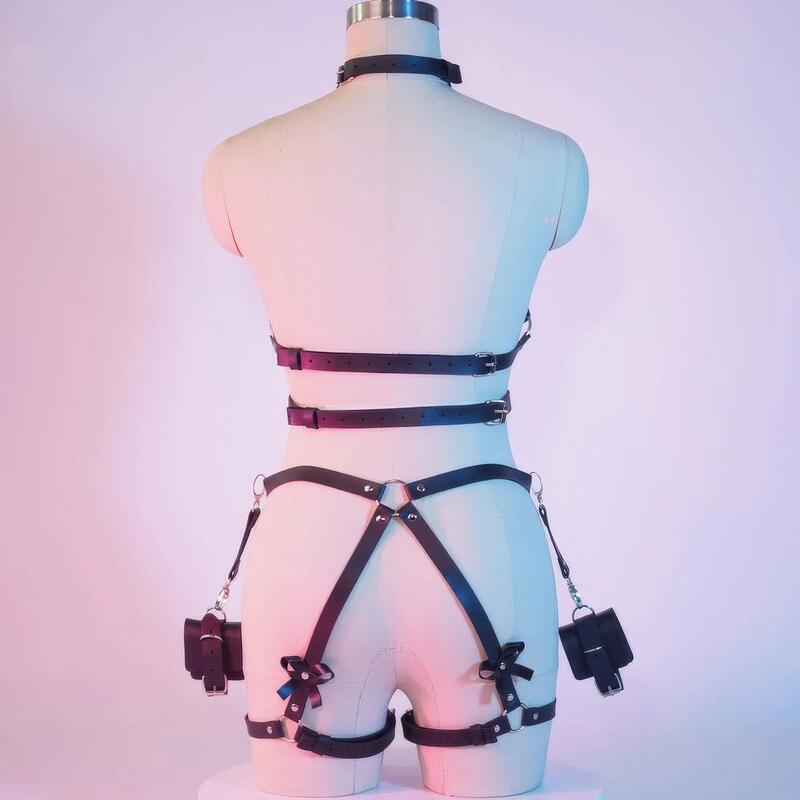 Bdsm Harness Damen Leder Set