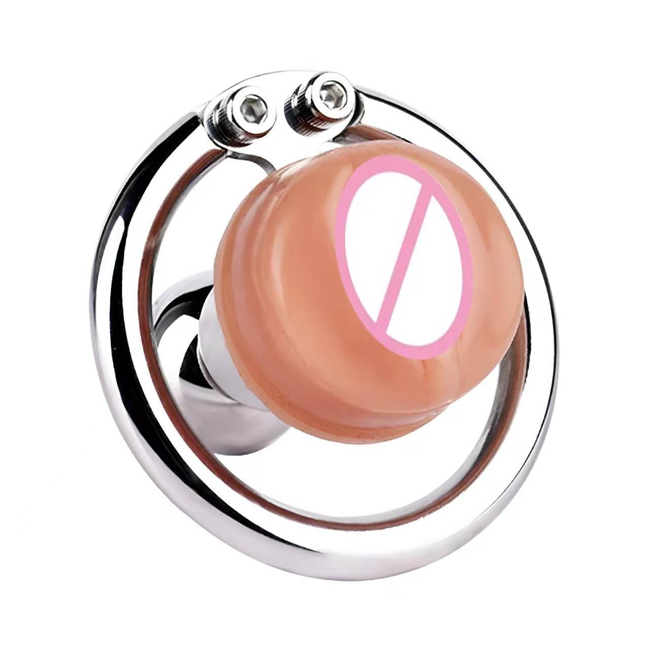BDSM 412 Silikon Vagina-Optik Edelstahl Keuschheitskäfig