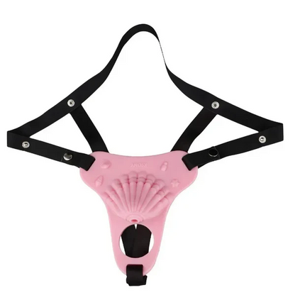 Fantasy Pink Conch Chastity Cage with Belt 5