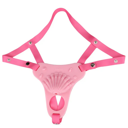 Fantasy Pink Conch Chastity Cage with Belt  10