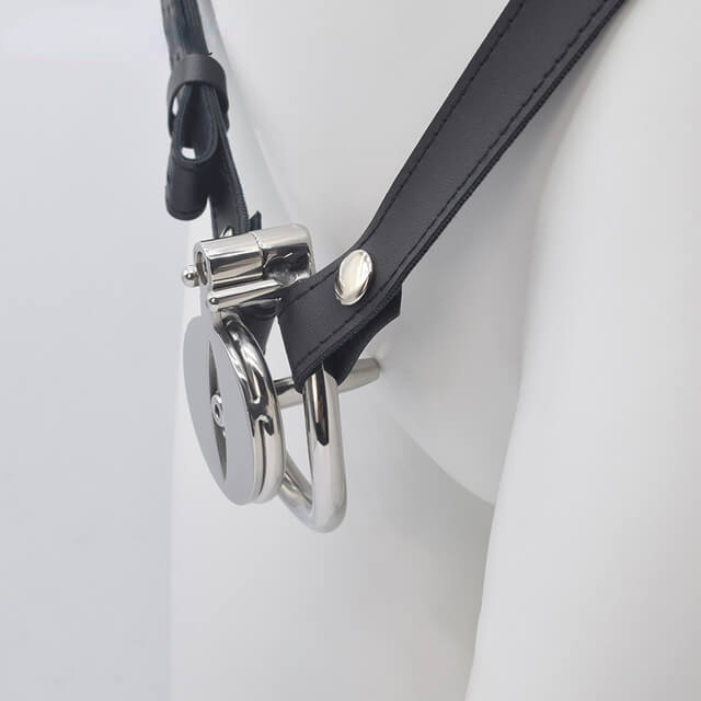 Flach Button Schraube Secret Keuschheitskäfig mit Gürtel