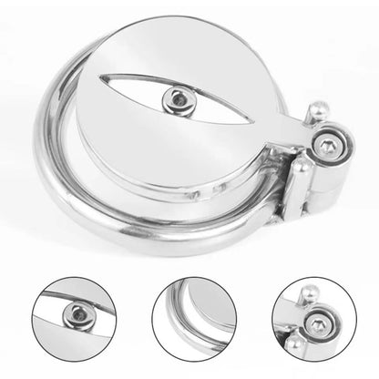 Flach Button Schraube Secret Keuschheitskäfig mit Gürtel