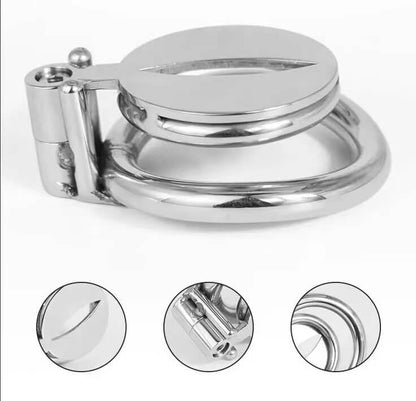 Flach Button Schraube Secret Keuschheitskäfig mit Gürtel