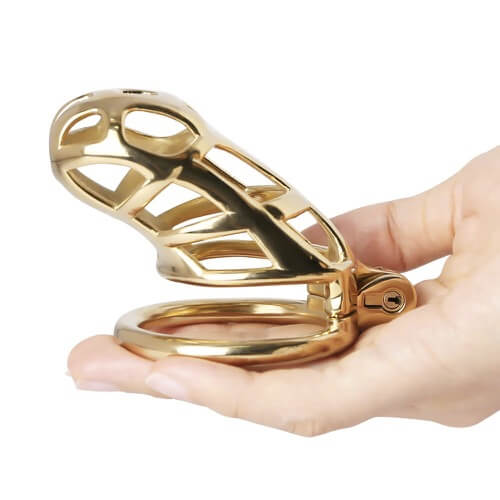 Gold Edelstahl MAMBA Keuschheitskäfig