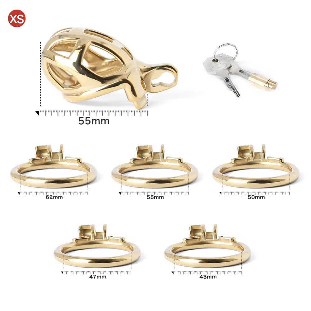 Gold Edelstahl MAMBA Keuschheitskäfig