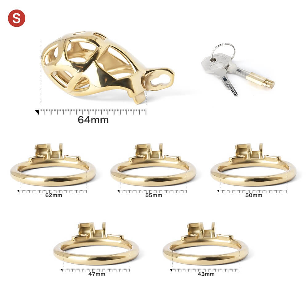Gold Edelstahl MAMBA Keuschheitskäfig