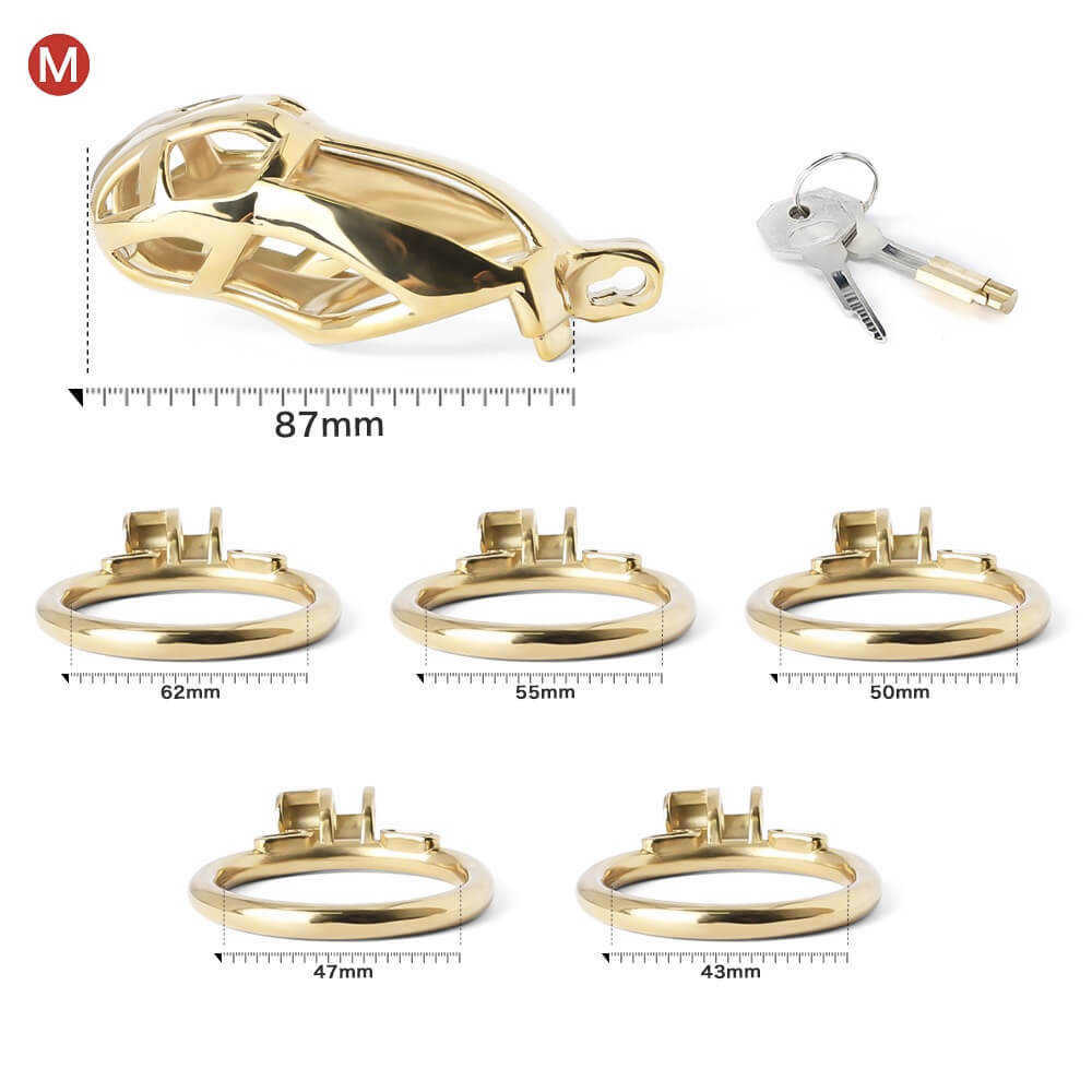 Gold Edelstahl MAMBA Keuschheitskäfig