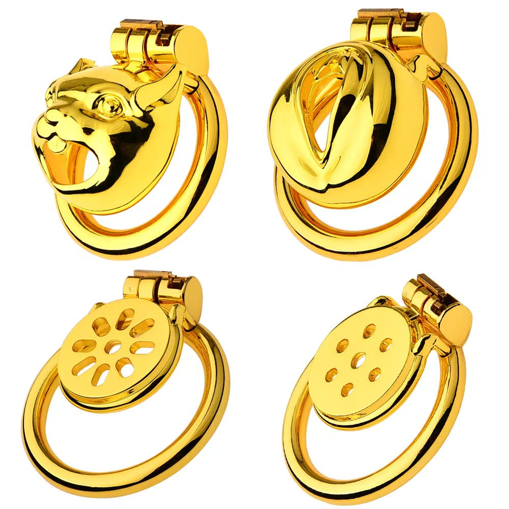 Goldenes Flachmetall Keuschheitsgerät