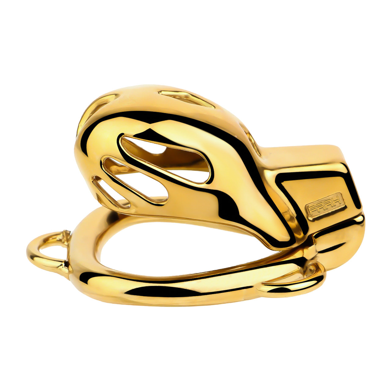 Goldene kurze glatte Edelstahl Mamba Käfig mit Gürtel
