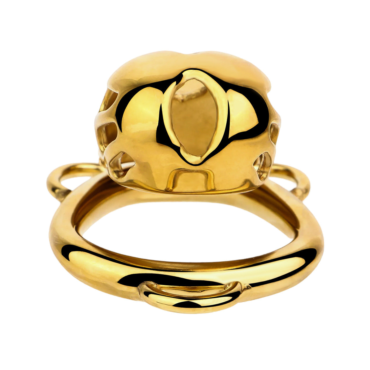 Goldene kurze glatte Edelstahl Mamba Käfig mit Gürtel