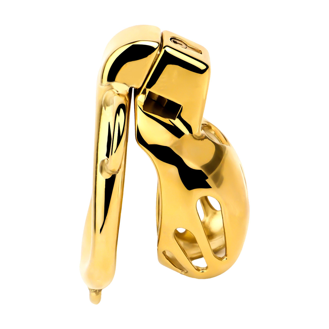 Goldene kurze glatte Edelstahl Mamba Käfig mit Gürtel