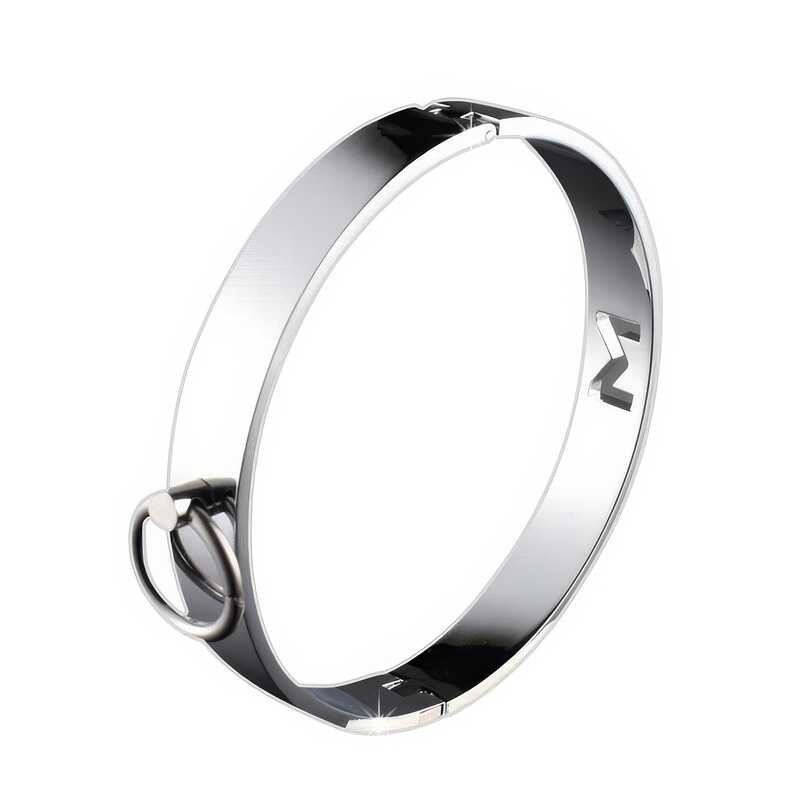 Metall bdsm halsband + Leine