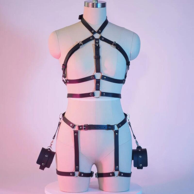 Bdsm Harness Damen Leder Set