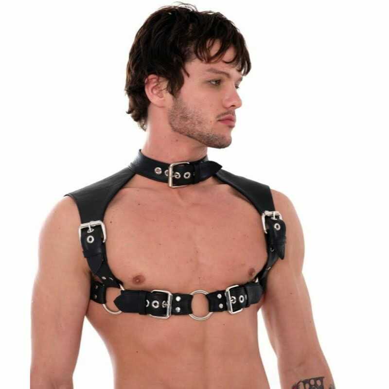Torsoharness Und Halsband Für Herren BDSM
