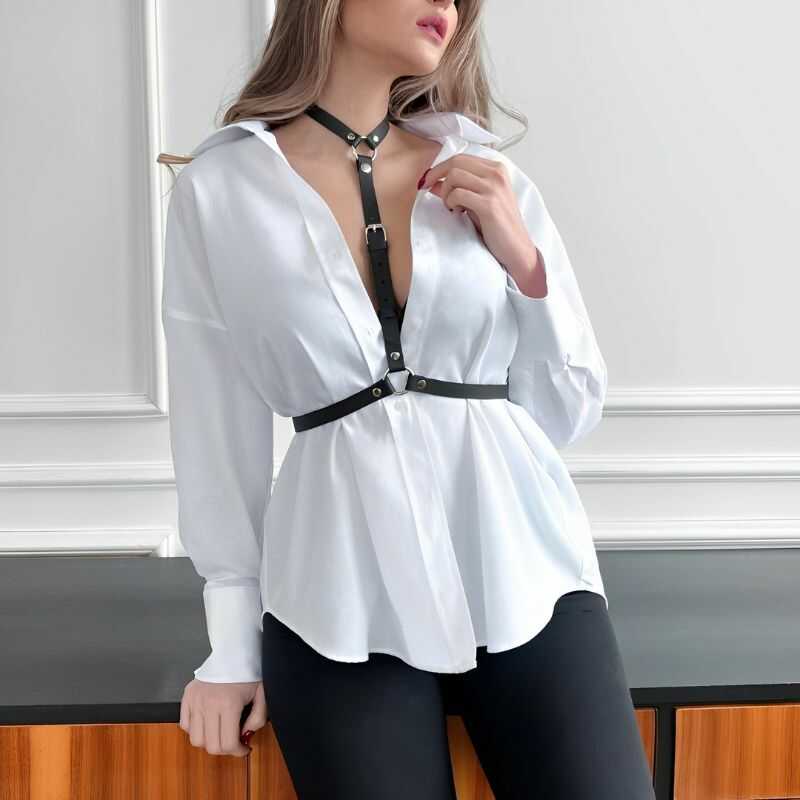 Leder bondage harness BH