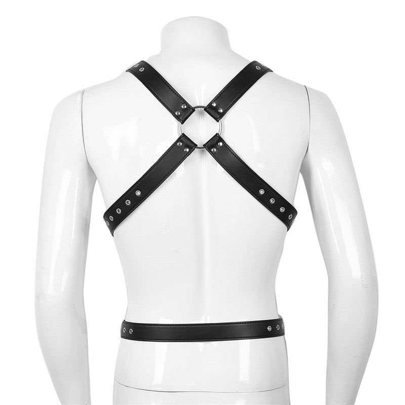 Leder bondage harness Für Herren