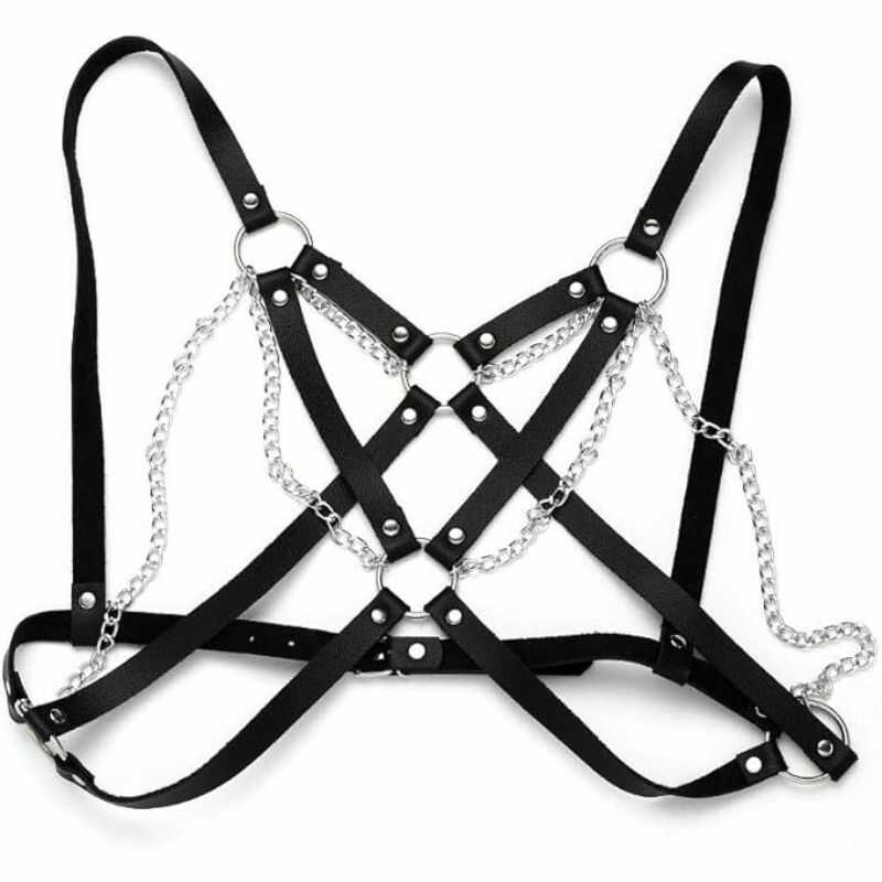 Leder bondage harness Für Damen