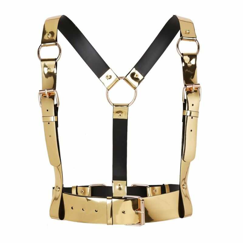 BDSM Harness Silberfarben
