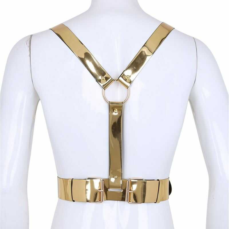 BDSM Harness Silberfarben