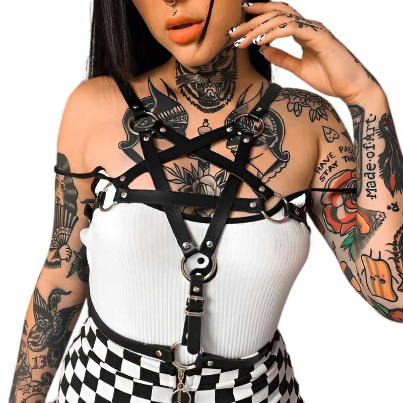 Pentagramm bondage harness