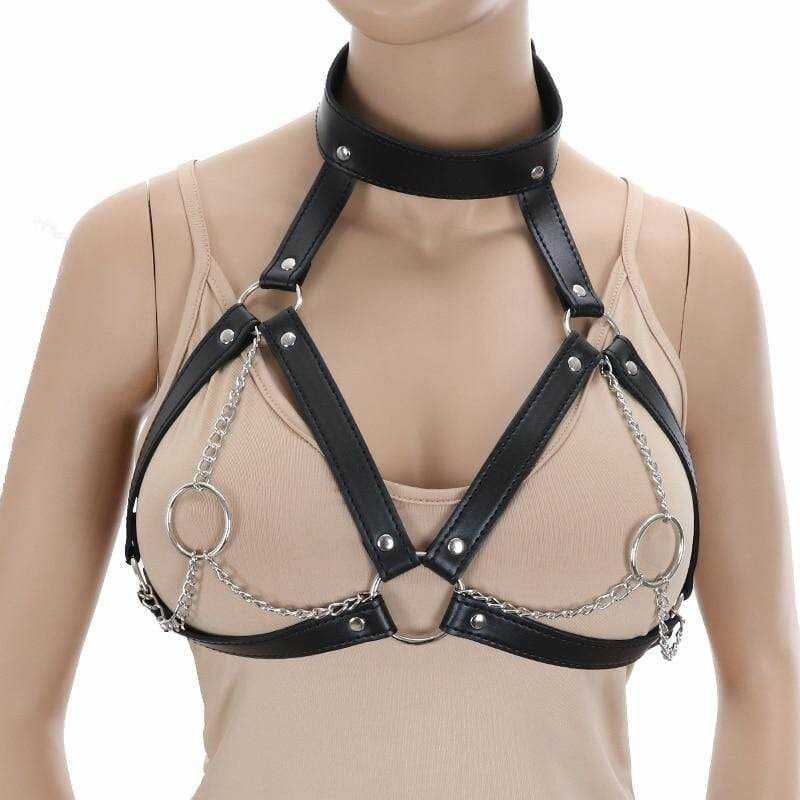 Bondage Harness Frauenbrüste