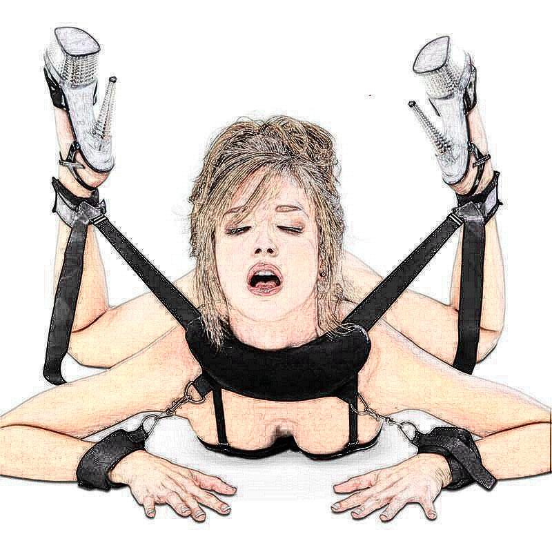 Spreizstange bdsm mit Gurten – Produktbild