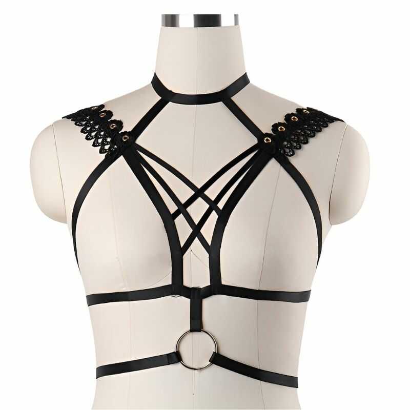 Sexy Blumen BDSM Harness – Produktansicht 3