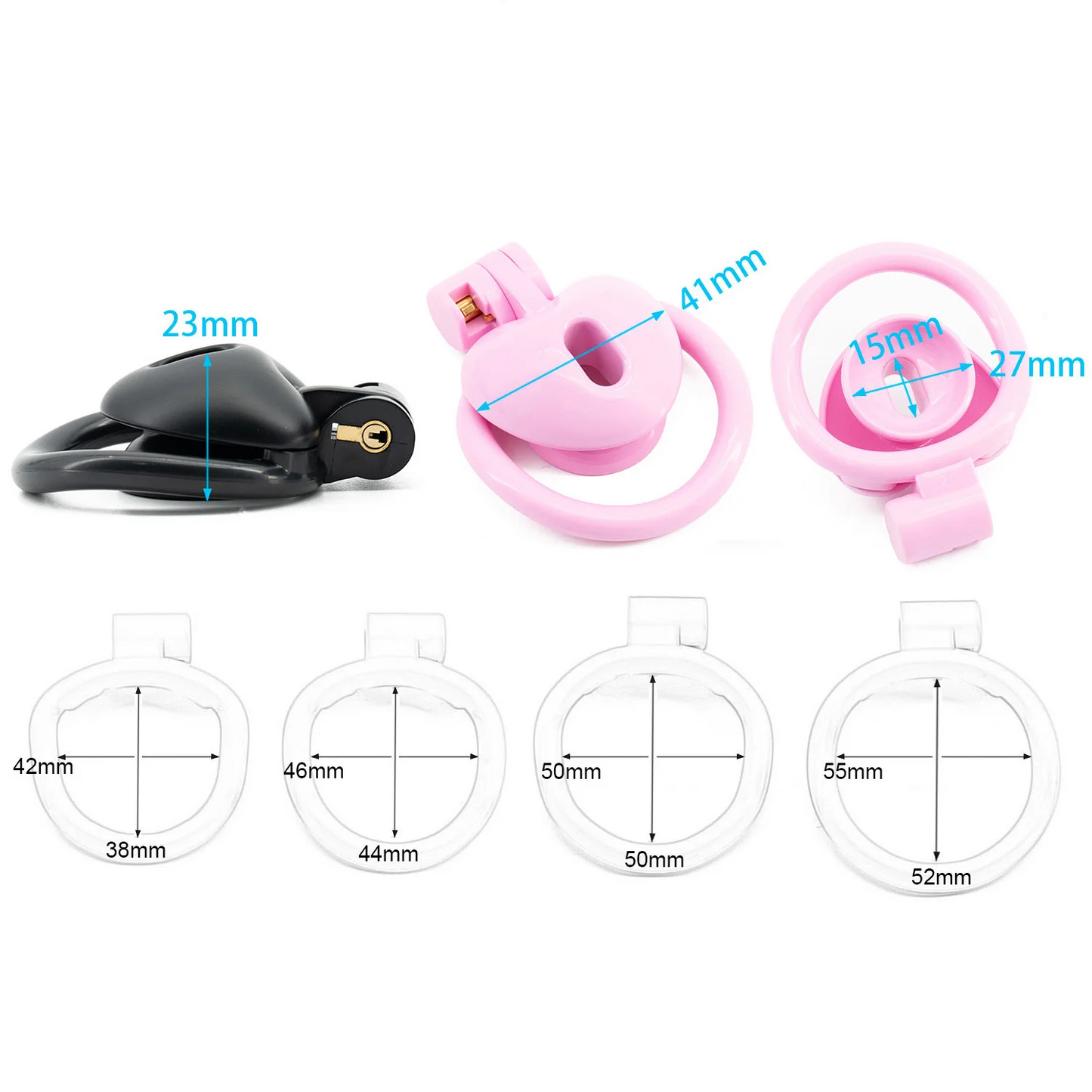 Heart Shape Chastity Cage -size