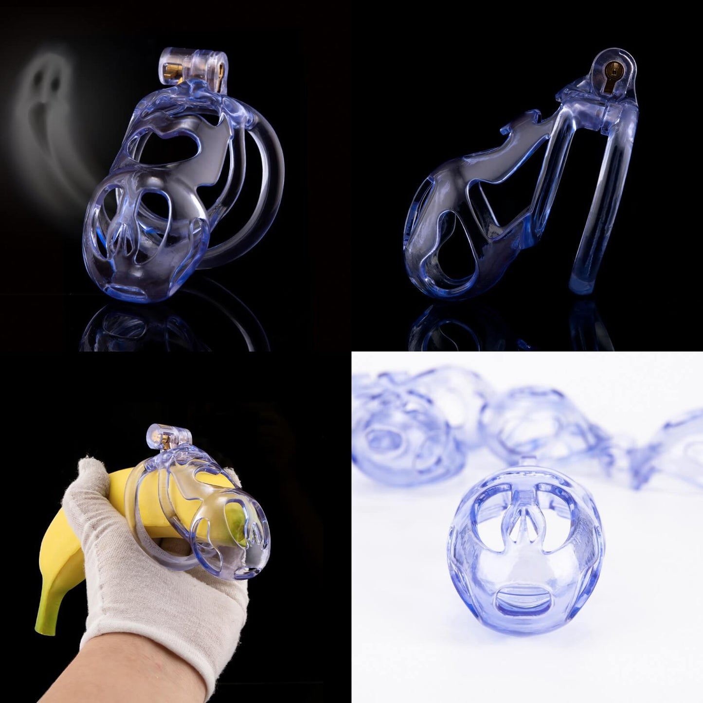Ice Ghost leicht 3D-gedruckt Keuschheitskäfig