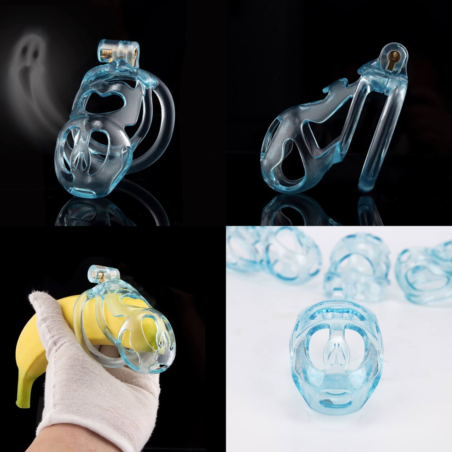 Ice Ghost leicht 3D-gedruckt Keuschheitskäfig