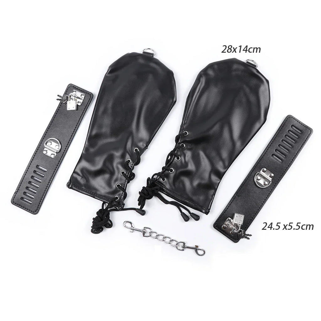 Abschließbare Bondagehandschuhe