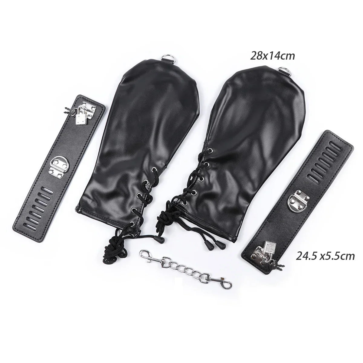Abschließbare Bondagehandschuhe