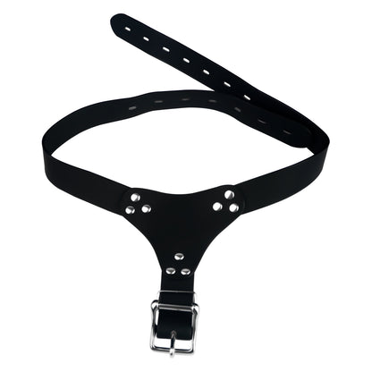 Leather Chastity Auxiliary Strap - 10