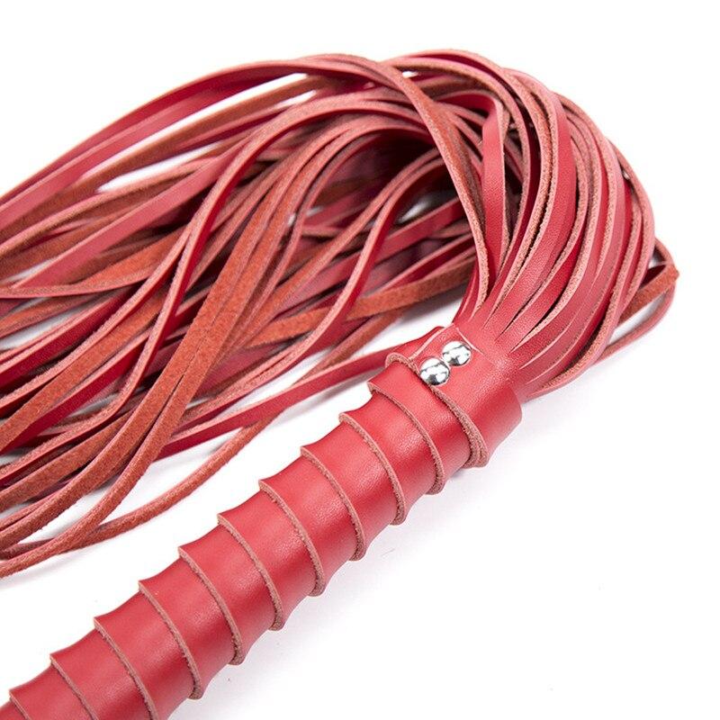 Rotes Leder Bdsm Peitsche – Produktansicht 2