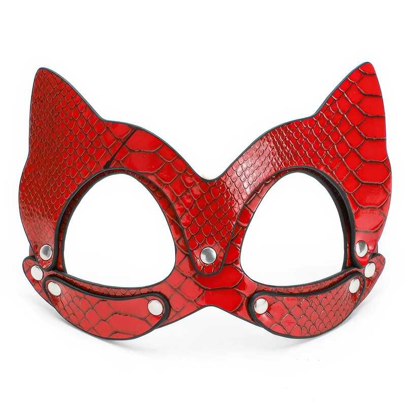 Rote Luxusbdsmmaske