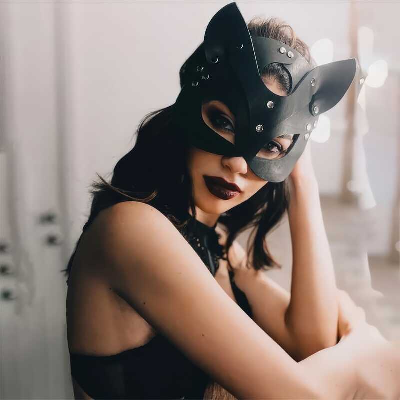 Schwarze Katzenmaske 20 BDSM