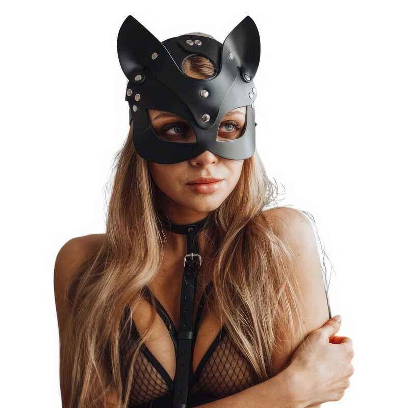 Schwarze Katzenmaske 20 BDSM