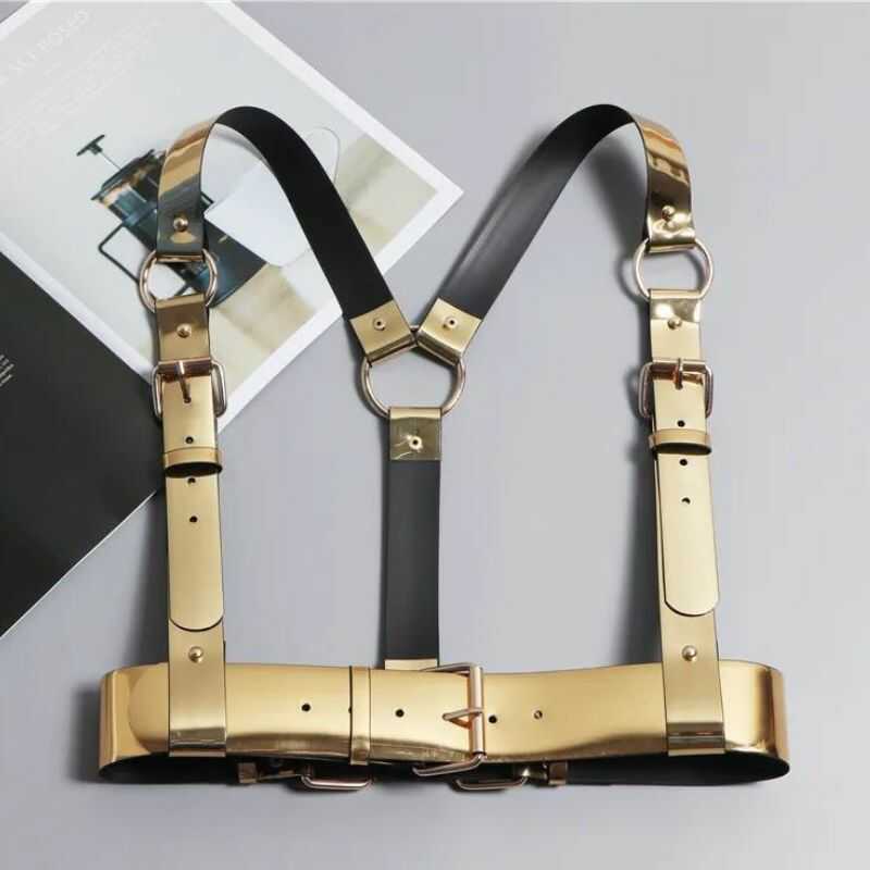 BDSM Harness Silberfarben