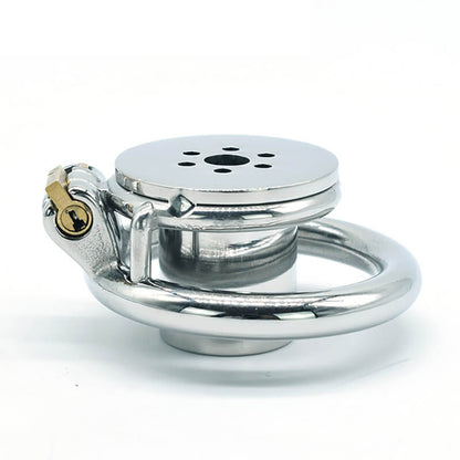 stainless steel negative chastity cage with round ring