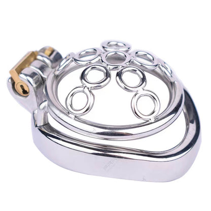 Neu Sissy Metall Welded Circles Keuschheitskäfig