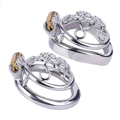 Neu Sissy Metall Welded Circles Keuschheitskäfig