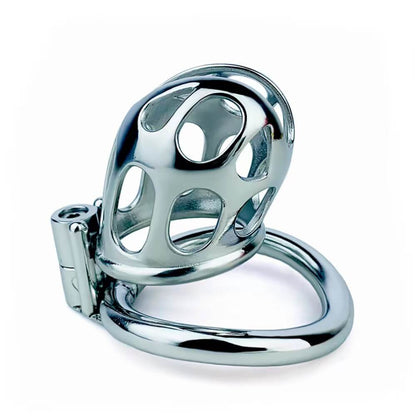 Neu Edelstahl Keuschheitskäfig mit Uneven Ring