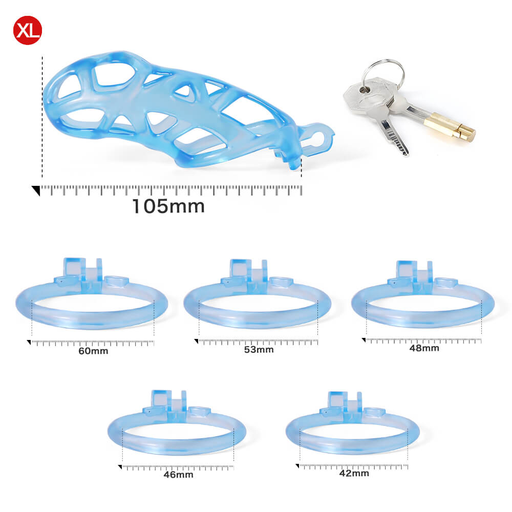 Desigh Ice Vision Blau Mamba Keuschheitskäfig
