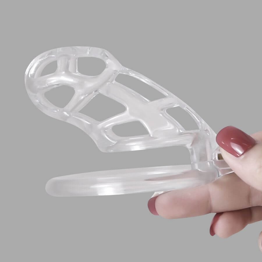Desigh Ice Vision Transparent Mamba Keuschheitskäfig