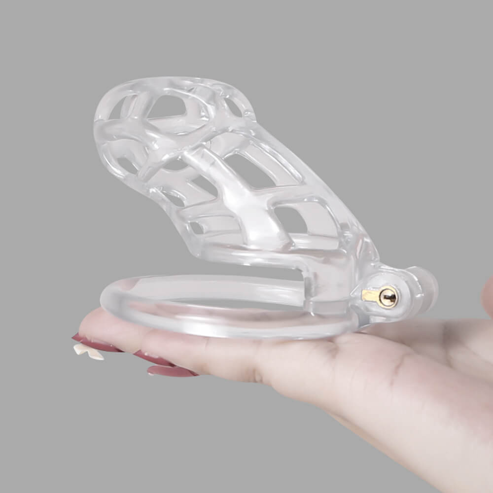 Desigh Ice Vision Transparent Mamba Keuschheitskäfig