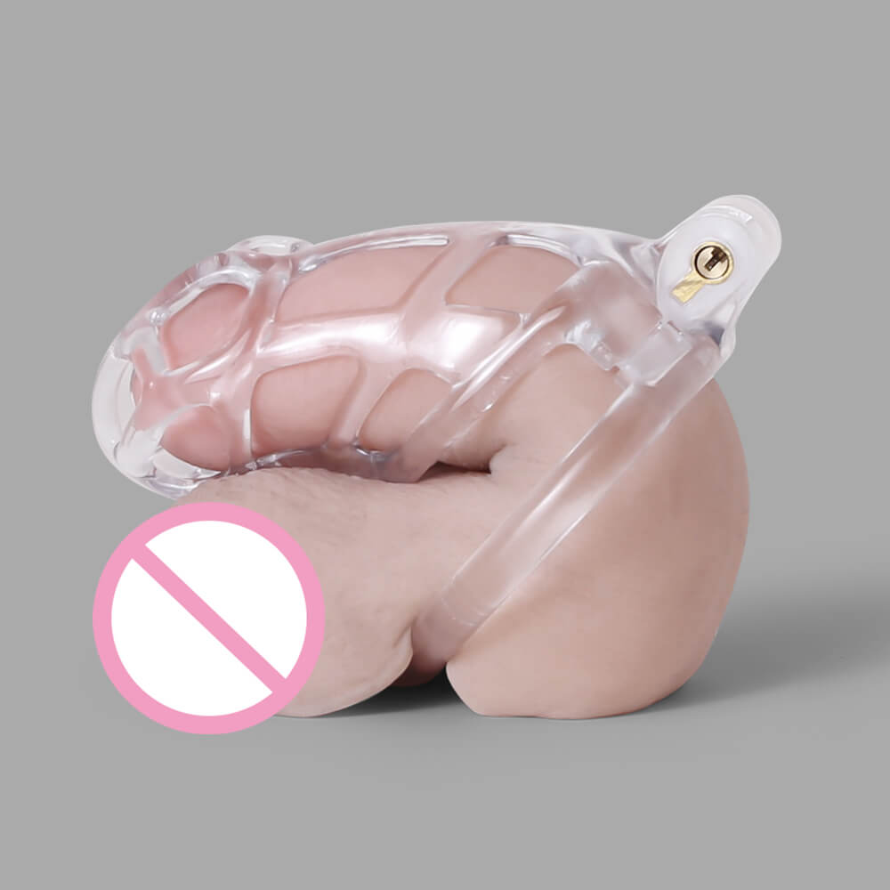Desigh Ice Vision Transparent Mamba Keuschheitskäfig